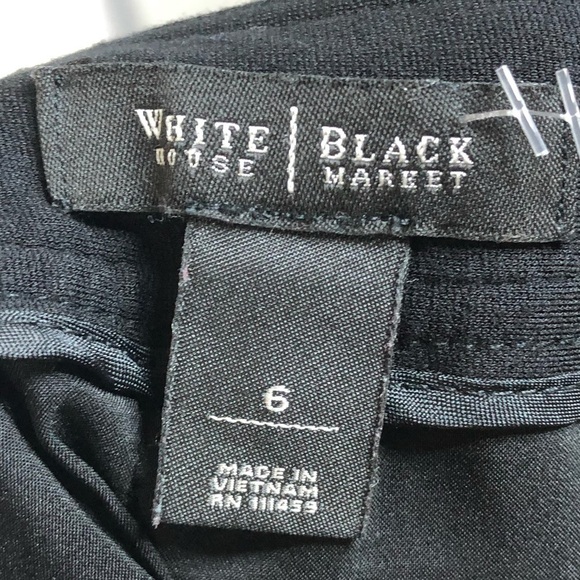 White House Black Market WHBM Black Exposed Stitch Flared Trumpet Skirt 6 - Picture 3 of 3